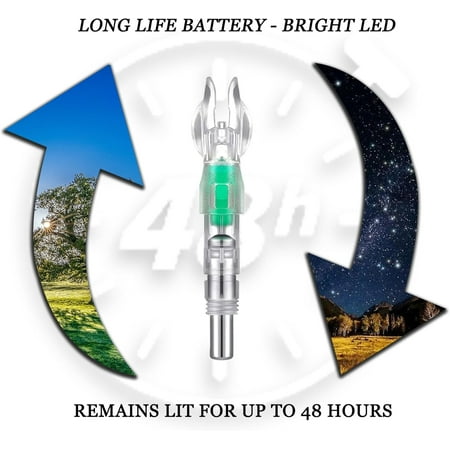 TRHOO-5PCS Lighted Nocks Inside Diameter 6.2mm/.244u201d Light Up Arrow Knocks ON/Off Switch for Archery Bow Hunting Shooting