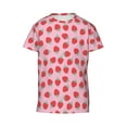 thumbnail image 6 of Honeii Hand Drawn Strawberry Print Youth Short Sleeve T-Shirt,Boys Athletic Shirt,Quick Dry Short Sleeve Performance Moisture Wicking T Shirt, 6 of 6