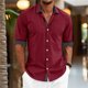 thumbnail image 1 of Camisa con estampado 3D para hombre, nueva línea 2024, primavera/verano, cuello vuelto, informal, de negocios, de manga larga, tallas S a 6XL, tela cómoda, 1 of 6