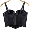 thumbnail image 7 of Mceream Corset Tops for Women Plus Size with Adjustable Spaghetti Strap Push up Bustier Lingerie Mesh Going Out Party Club Top Clubwear Camis Tee Black XL, 7 of 7