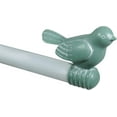 thumbnail image 5 of Urbanest 3/4-inch Cute Bird Designer Decorative Adjustable Window Treatment Curtain Single Rod Set, Heavy Duty, Teal With White Rod, 48" to 84", 5 of 8