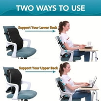 Eoumupi Memory Foam Ergonomic Backrest, Single Piece, Black, 1 Count