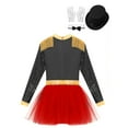 thumbnail image 6 of DPOIS Women's 4Pcs Circus Ringmaster Leotard Dress Outfit A Black 3XL, 6 of 7