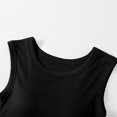 thumbnail image 3 of Lenpel Women's Tank Tops with Built in Bra Crew Neck Solid Color Slim Sleeveless T Shirts Soft Casual Camisole Tees, 3 of 5