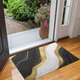 thumbnail image 2 of Black White Gold Marble Pattern Door Rugs,Washable Non Slip Door Mats Indoor,Decorative Door Mats,Entry Mat Indoor for Entrance,Bedroom,Kitchen,Bathroom,17"x30", 2 of 6
