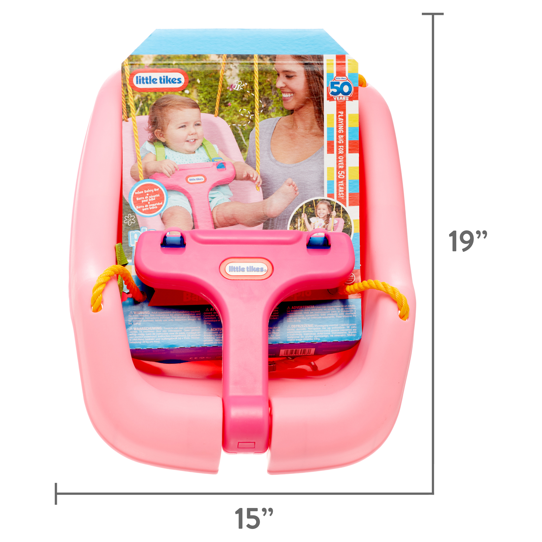 Little Tikes 2-in-1 Snug 'n Secure Swing, Pink photo 5