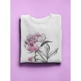 thumbnail image 3 of Pink Peony Flower Design . Sweatshirt Women -Image by Shutterstock, Female XX-Large, 3 of 4