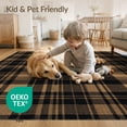 thumbnail image 4 of ODIKA 5'x7' Washable Area Rug Striped With Rustic Tartan Check Gingham Accents Buffalo Plaid Refined for Dining Room, Under Table, Home Office, Non-Slip Chair-Friendly, 4 of 7