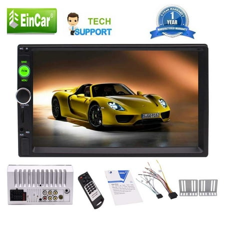 2019 Eincar Newest WinCE system 7 Inch In Dash Head Unit Universal 2 din Car MP5 Player Radio Receiver Bluetooth MP3 MP4 Capacitive Touch Screen USB TF Card FM Radio Aux & Remote Control (Best Bluetooth Receiver For Car 2019)