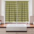 thumbnail image 2 of Ambesonne Christmas Kitchen Curtains, Vintage Knit Fair Isle, 55"x39", Yellow and Dark Night Blue, 2 of 3