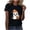 Black D, variant on Halloween T Shirts Womens Pumpkin Ghost Printed Funny Graphic Tees Short Sleeve Crewneck Fall Holiday Tops, Orange M