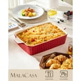 thumbnail image 3 of 4.4 QT Baking Dish, 9x13 Large Casserole Dish for Oven, Ceramic Baking Pan, Rectangular Lasagna Pan Deep with Handles for Baking, Durable Microwave Oven Safe, Red, Series BAKE-BAKE, 3 of 18