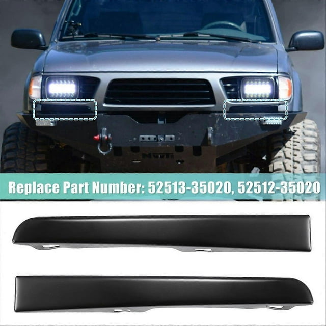 1 Pair Headlight Lower Trim Bumper Grille Fill Trim 52513-35020 52512-35020 for Toyota Tacoma 4WD 19