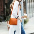 thumbnail image 5 of Women's Leather Shoulder Bag with 4 Piece Simple Large Capacity Phone Pouch for Dating Shopping, 5 of 5