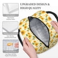 thumbnail image 5 of Haiem Yellow White Plaid Sunflower Printed Lunch Bag Women, Lunch Box Lunch Bag for Women, Small Leakproof Cute Lunch Tote Large Capacity Reusable Insulated Cooler Lunch Container, 5 of 6