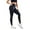 Black, variant on HBFAGFB Women's Yoga Pants Casual Workout Running Leggings with Pockets Fashion Clothing Navy Size XL