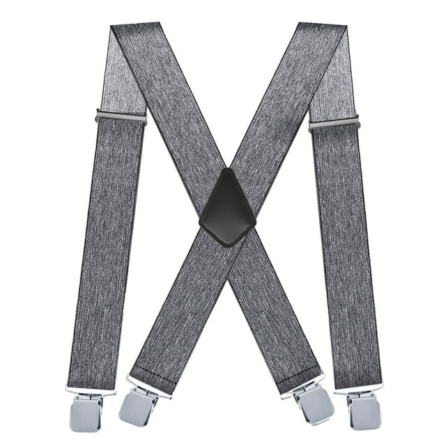 COM1950s Chemises pour Hommes, Chemise pour Hommes, Mode Décontractée Unie X Type Réglable Élastique Clip de Sangle, Chemises Décontractées pour Hommes, Bretelles avec Clips