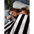 thumbnail image 3 of Simple Black White Stripes Flat Sheets Only King Size, Soft Breathable Bed Top Sheets for Mattress, Modern Stripes Luxury Bedding Flat Sheets for Home Hotel Bedroom Bed Protection, 3 of 9