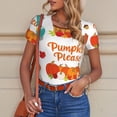 thumbnail image 6 of Naloa Fall Pumpkins Bodysuits for Women, Women's Short-Sleeved Onesie, One-Piece for Parties, dates, clubs-Medium, 6 of 7