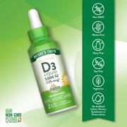 Vitamin D3 5000 IU | 2 fl oz Liquid | For Men and Women | by Natures Truth