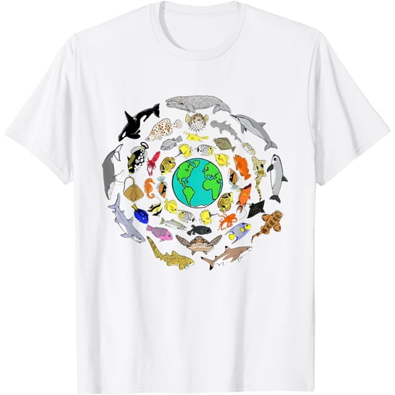 Exquisite and comfortable-World Oceans Day Sea Life Enviromental Earth Day T-Shirt