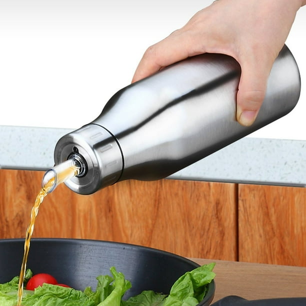 Premium 500/750/1000ml Acero inoxidable vinagre aceite oliva dispensador botella olla a prueba de fugas cocina salsera saludable Adepaton 2021695-3