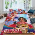 thumbnail image 2 of Elena de Avalor Princesa Conjunto de sábanas temático, trío de piezas, cómodo y amigable con la piel, diseño único, regalo de decoración para el hogar para familiares, amigos y fans,173cm *218cm, 2 of 6