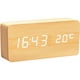 thumbnail image 1 of Reloj digital de madera: reloj despertador LED multifunción con visualización de tiempo/temperatura y control para viajes a casa, 1 of 5