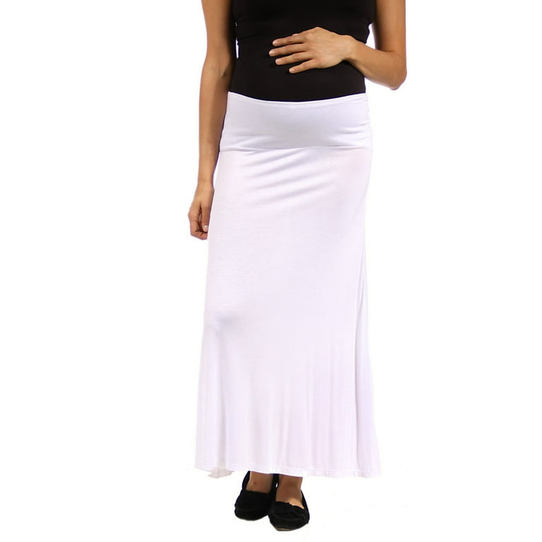 White maxi skirt shop walmart
