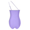 thumbnail image 7 of Womens One Piece Swimsuits Women's Solid Color V Neck Outfits Elegant Belly Ruched Push Up Beachwear Monokini Belly Control Vintage Sexy High Waist Swimsuit Slim Beach Swimwear Purple L, 7 of 7