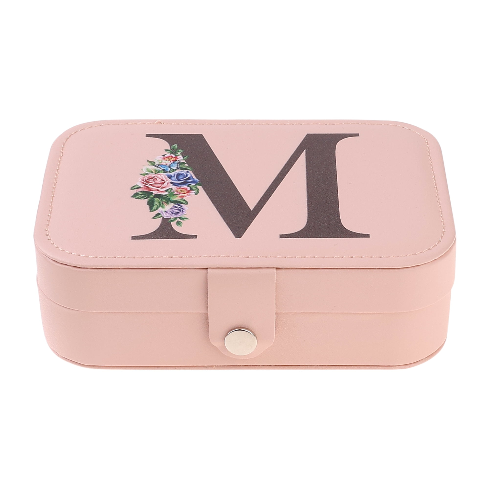 Unique Bargains Jewelry Box Small PU Leather Jewelry Organizer Case Storage Display Holder Pattern M