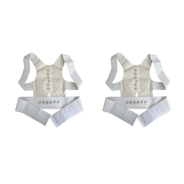 Soidarity corrector de postura buena elasticidad hombro brace inferior ligero ajustable ajustador enderezador para mujeres blanco / s Ropa blanca 2piezas Soidarity CBP442102