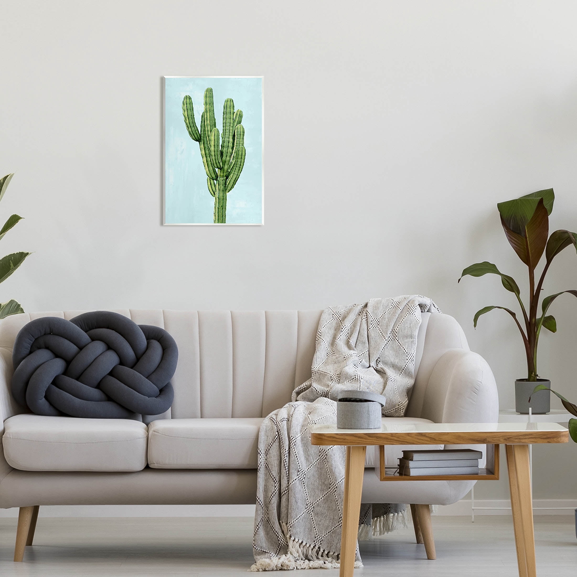 Desert Cactus Blue Sky Botanical & Floral Graphic Art Unframed Art Print Wall Art