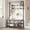 Grey, variant on Bingirl Industrial-Style Hall Tree Storage Bench for Entryway - Wood-Look Accent, Large Shoe Rack with Shelf, Hanging Bar and 8 Hooks (39.9in x 15.7in x 72in), Black