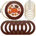 thumbnail image 1 of Marco de aro bordado RattanView, 6 unidades, madera de nogal de 15 cm, 1 of 8