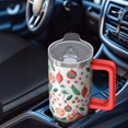 thumbnail image 5 of 30oz Holiday Tumbler with Lid and Straw, Stainless Steel Cup with Handle Reindeer Travel Coffee Mug, Xmas Gifts, 5 of 5