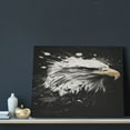 thumbnail image 3 of Kdxio Ink Style Bald Eagle Pattern Canvas Wall Art for Living Room Wall Decor for Bedroom Bathroom Modern Framed Canvas Art Prints Ready to Hang,Horizontal, 3 of 6