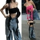 thumbnail image 5 of Shrunken Streamer Halter Top Niche Design Hot Girl Cropped Crop Top T-Shirt, 5 of 6