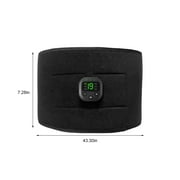 Abdominal Workout Belt, 6 Modes, 19 Levels, USB Rechargeable, Portable Abs Stimulator, for Muscle Toning & Fitness