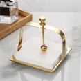 thumbnail image 2 of veasfak Creative Stainless Steel Napkin Holder Smooth Surface for Banquets Party square square gold, 2 of 7