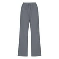 thumbnail image 4 of FINALGANG Women New Trousers Solid Color Casual Breathable Drawstring Pants Calf Length Sweatpants With Pockets Design Durable Skin Friendly Fabric For Adult, 4 of 4