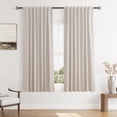 thumbnail image 1 of Juego de cortinas Guken Sand Linen Blackout, 160 cm de longitud, 2 paneles, 1 of 7