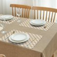 thumbnail image 3 of Beige Gray Checkerboard Checkered Pattern Summer Placemats Table Placemats Set Of 4-Linen Kitchen Washable Placemats Table Mats 11.8"x17.7" Non-Slip Heat Resistant, 3 of 6