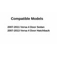 thumbnail image 2 of Passenger Right Rear Door Window Door Glass Compatible with Nissan Versa 4 Door Hatchback 2007-2013 Models / Versa 4 Door Sedan 2007-2011 Models, 2 of 6