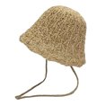 thumbnail image 3 of Sun Hat Knitted Tassel Summer Beach Cap Bucket Hats for Daily Casual Outdoor Hiking Leisure Wear, Khaki, 3 of 3