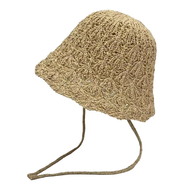 Crochet Knit Sun Hats for Women Foldable Packable Bucket Hat 
