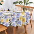thumbnail image 2 of Rdsfhsp Oval Tablecloth, Blue Watercolor Floral Table Cover for Dining Table, Washable Kitchen Tablecloth, Reusable Table Protector, Elegant Botanical Home Decor, 2 of 4