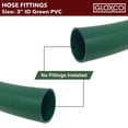 thumbnail image 6 of Gloxco 3″ ID Green PVC Suction Hose, 60 PSI, 30′ Length, 6 of 6