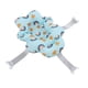 thumbnail image 5 of Asiento de baño para bebé, universal, flotante, plegable, suave y cómodo, alfombrilla de apoyo para bañera de bebé para baby shower, color azul arcoíris., 5 of 14