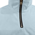 thumbnail image 4 of GXWEA 3T Boys Shirts Boys Solid Quarter Zip Pullover Sweatshirt Stand Collar Long Sleeve Casual Tops Basic Outerwear for Spring Autumn（Blue,7-8 Years）, 4 of 8